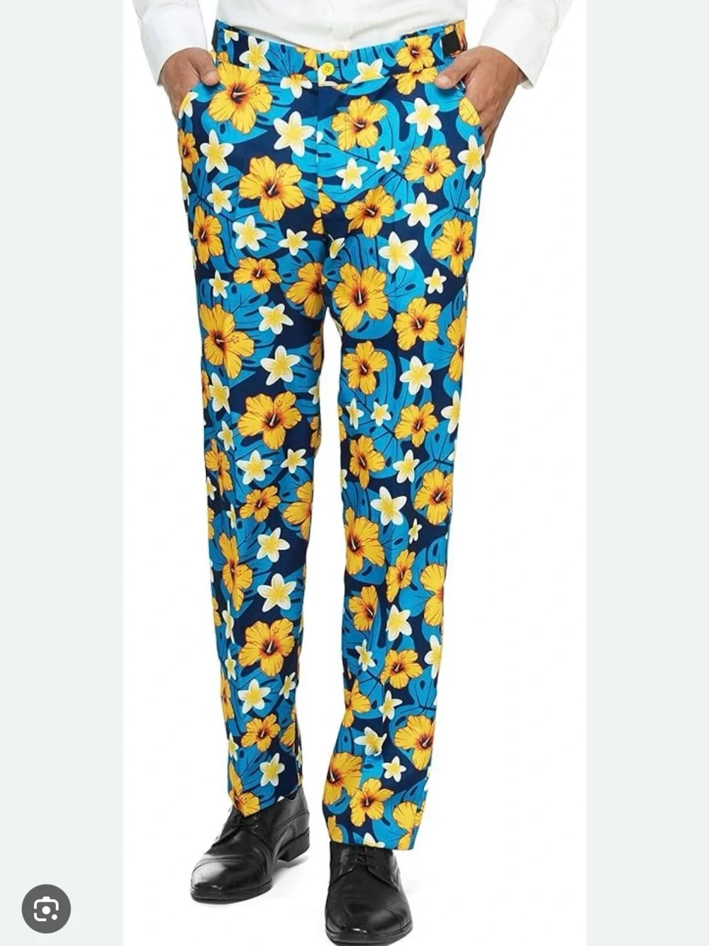 Offstream Men’s Party Suit Tropical Flowers Printed Jacket And Pants Only Size M - Picture 3 of 6